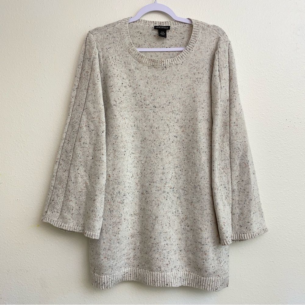 Lane Bryant Marled Knit Wide Sleeve Sweater